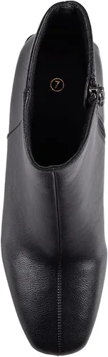 Vista 5 de Zero-Sum Botines de tacón grueso para mujer, cómodos, con cremallera lateral, a la moda, clásicos, elegantes zapatos occidentales de invierno