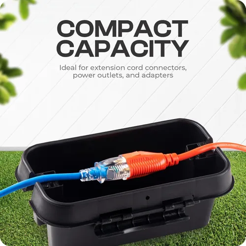 Vista 2 de SockitBoX Caja Eléctrica Original para Exteriores Impermeable - Pequeña Cubierta de Cable de Extensión para Exteriores con 6 Entradas de Cable