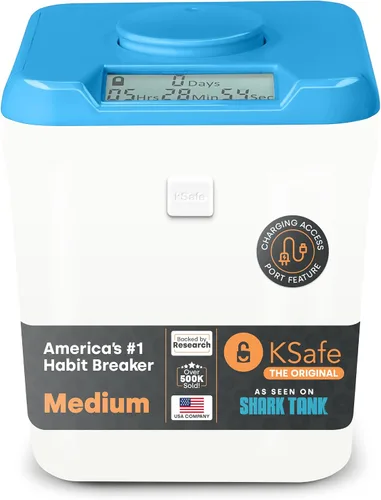 Vista 13 de KSafe - Caja de bloqueo con temporizador para teléfonos, aperitivos y medicamentos, caja fuerte para celulares, cárcel y alimentos con temporizador