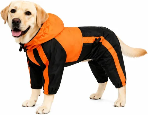 Vista 26 de Ropa para mascotas, abrigo impermeable de nailon para mascotas, chaqueta de lluvia adorable con capucha perfecta para razas de perros pequeños, Verde