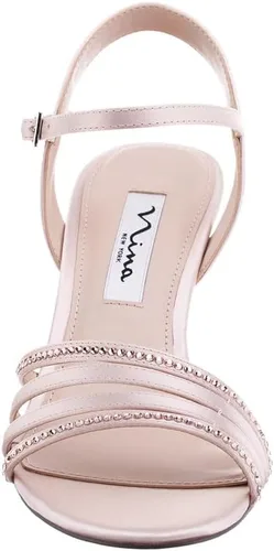 Vista 3 de NINA Nelena - Sandalias de vestir brillantes para mujer con adornos de cristal - Sandalias de tacón elegantes y cómodas para mujer - Casual