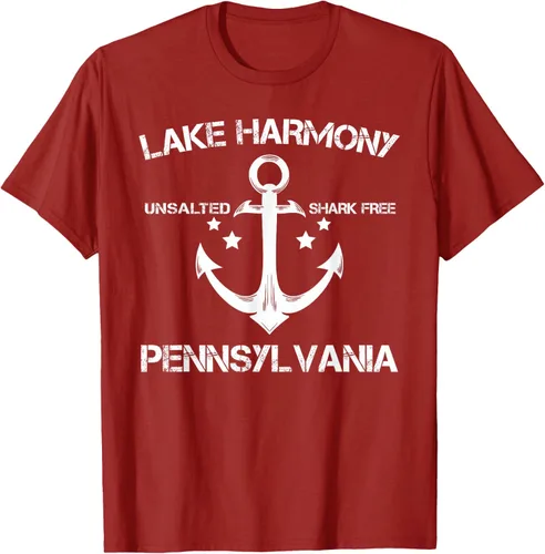 Vista 70 de Playera divertida de Lago Harmony Pennsylvania para acampada o pesca Negro