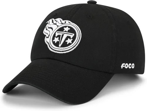 Vista 19 de FOCO NFL Gorras y Gorras Casuales para Hombres con Logotipo de Equipo de la NFL, Negro y Blanco