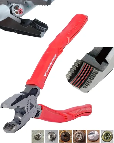Vista 4 de VamPLIERS - Las mejores pinzas del mundo VT-001-S2F, alicates para extraer tornillos oxidados/dañados, regalo de navidad ideal para compañeros