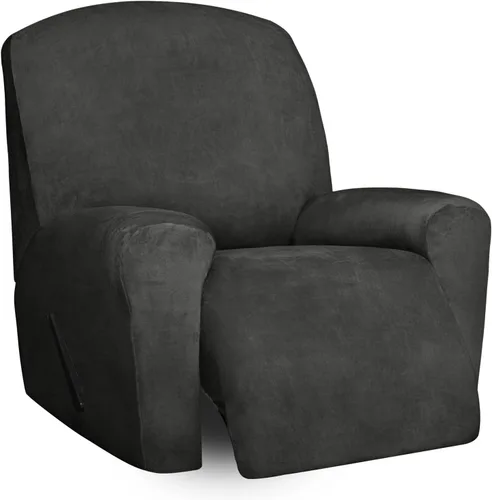 Vista 8 de Easy-Going Sofá biplaza reclinable de terciopelo con funda de consola central, fundas elásticas para sofá reclinable de 8 piezas, funda de sofá