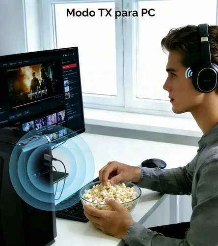 Vista 3 de Transmisor Bluetooth para TV a auriculares USB y 0.138 in Ada AUX Bluetooth Adapter for Car Handsfree Call, Bluetooth Audio Transmitter Receiver