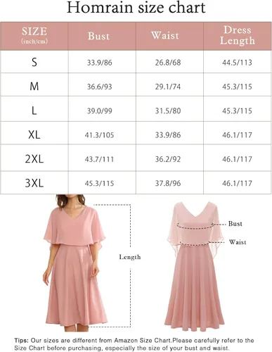 Vista 4 de HomRain Vestido de capa sin mangas para mujer con superposición de gasa, vestido formal de cóctel para invitada de boda