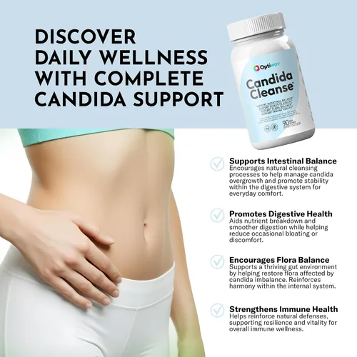 Vista 3 de Candida Cleanse - Suplemento de desintoxicación – Sobrecrecimiento de levadura natural Candi Balance Apoyo oral para mujeres y hombres – Probióticos