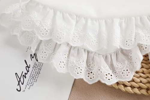 Vista 6 de Elegtiskas Cuello falso para mujer con cuello redondo y encaje mini