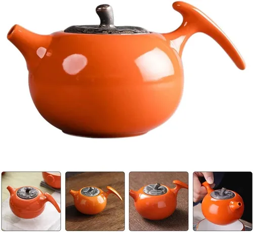 Vista 3 de Tetera de cerámica elegante hervidor de té para el hogar, cocina elegante, accesorio de té, accesorios para el hogar, suministro de té, tetera