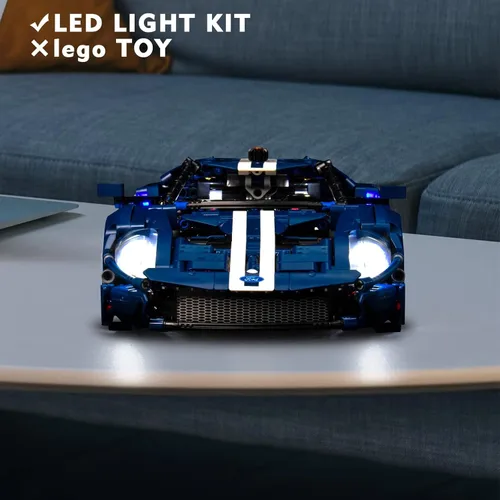 Vista 3 de VONADO Kit de luces LED para Lego 2022 Ford GT 42154, kit de luces Technic Ford GT de bricolaje compatible con automóvil Lego (sin modelo)