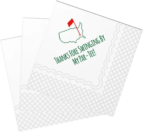 Vista 7 de SharkBliss Servilletas de cóctel de golf, servilletas de papel desechables para cumpleaños de 19 años, para temática de golf, decoración de mesa