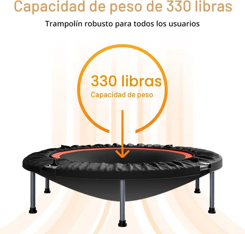 Vista 4 de ALTLER Mini Rebotador de Fitness Plegable de 40"/48" con Mango de Espuma Ajustable, Carga Máxima de 330/440 lbs, Rebotador de Ejercicio