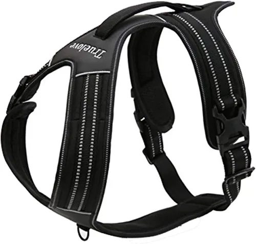 Vista 14 de TRUE LOVE Truelove TLH5551 - Arnés reflectante para perro con asa, chaleco acolchado suave sin tirones, capa exterior Oxford duradera para razas