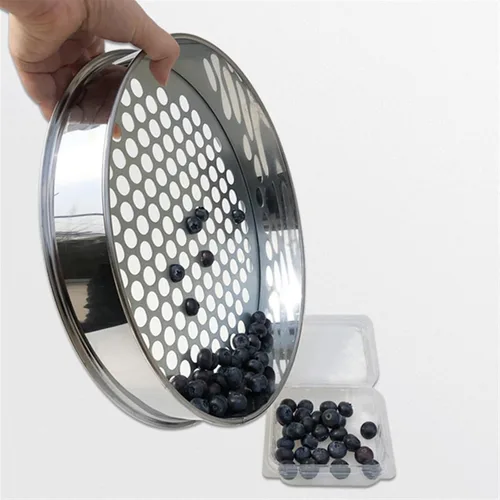 Vista 3 de Fine Mesh Sieve, 304 Stainless Steel Mesh Sieve 1-50 mm Hole Kitchen Baking Food Bean Filter Screen(Hole Diameter 1 mm,10 cm Diameter)