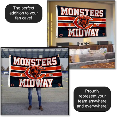 Vista 5 de Chicago Bears Monsters of the Midway - Bandera