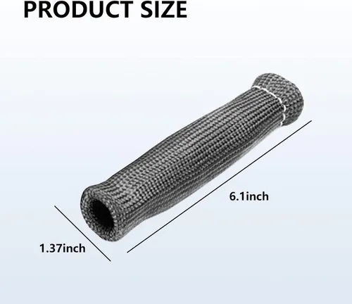 Vista 2 de 8 botas de protección de bujías, botas de alambre de bujía de 1200 grados, funda protectora de protección térmica, funda aislante de protección Negro