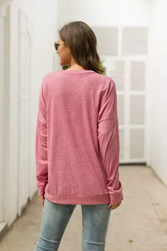 Vista 4 de JEYMMI Camisa de manga larga para mujer, estilo casual, para otoño, 2023, para mamá y mamá