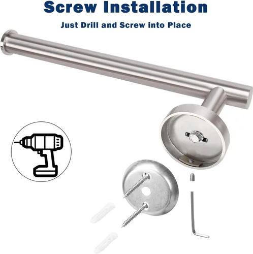 Vista 3 de NearMoon Soporte para Toalla de Mano/Anillo para Toalla, Barra de Toalla de Mano de Acero Inoxidable Gruesa para Baño, Porta Toalla Montado