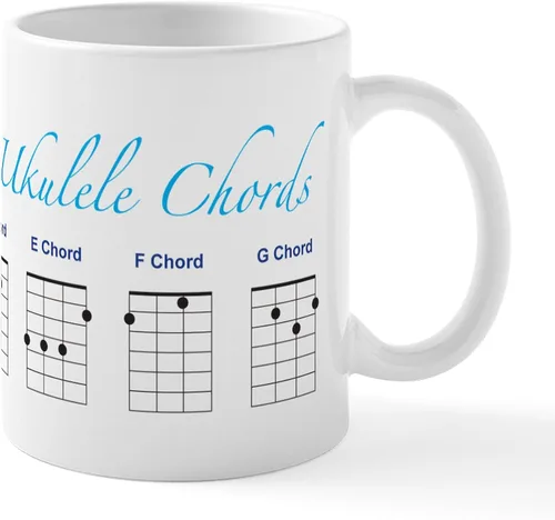 Vista 33 de CafePress Peace Love - Taza de café de cerámica para ukelele (11 oz (11.0 fl oz)
