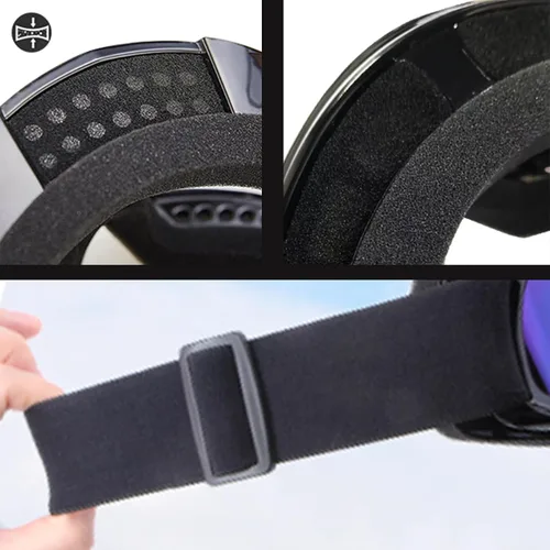 Vista 5 de Paquete de 2 gafas para motocicleta, ATV Dirt Bike Motocross, accesorios de equitación para hombres y mujeres, gafas de esquí con cuello