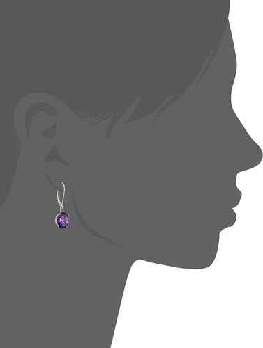 Vista 2 de Tienda Collection 14k Gold 8 x 10mm Oval Gemstone Dangle Earrings for Women with Leverbacks