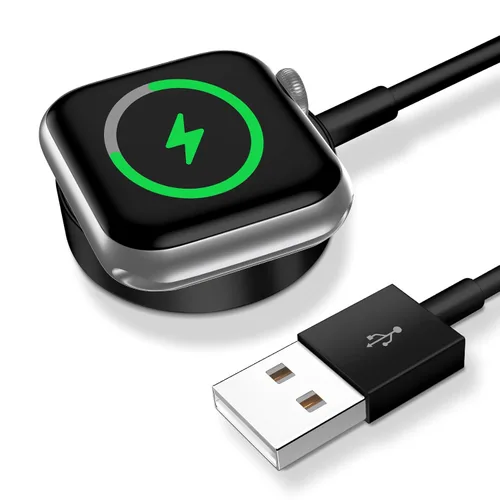 Vista 7 de Cargador magnético para Apple Watch de carga rápida [3.3 pies] [portátil] Cable inalámbrico magnético compatible con Apple Watch Series