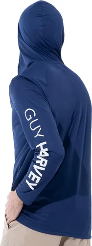 Vista 2 de Guy Harvey Sudadera con capucha de manga larga para hombre UPF 50+