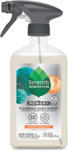 Vista 11 de Seventh Generation Espray Espumoso para Platos, 3X Luchadores contra la Grasa, Sin Fragancia ni Colorantes, 16 Fl. Oz.