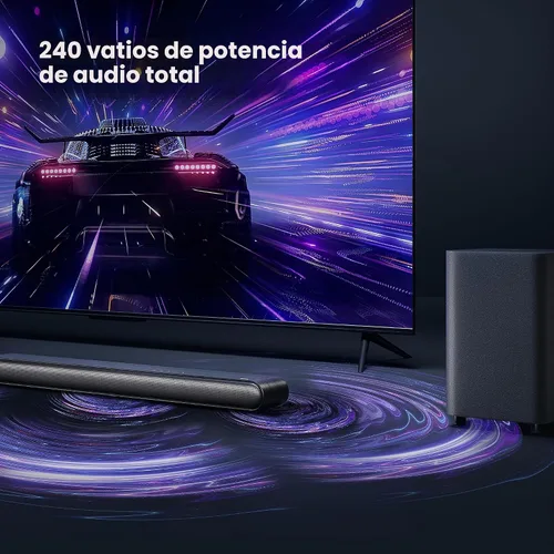 Vista 3 de TCL Barra de sonido de 3.1 canales con subwoofer inalámbrico, (S4310, modelo 2023), canal central integrado, Dolby Audio, DTS Virtual:X, Bluetooth
