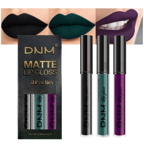 Vista 23 de evpct Juego de 2 lápices delineador de labios y lápiz labial líquido mate de 24 horas, color ciruela púrpura, maquillaje para mujer, lápiz labial