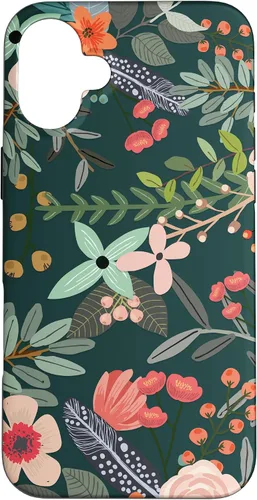 Vista 23 de Cute Colorful Garden Botanical Floral Pattern Case for iPhone 17