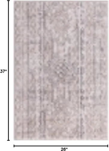 Vista 2 de Unique Loom Portland Collection - Alfombra de área (2 pies 2 pulgadas x 3 pies 1 pulgada, rectangular, marfil / gris)