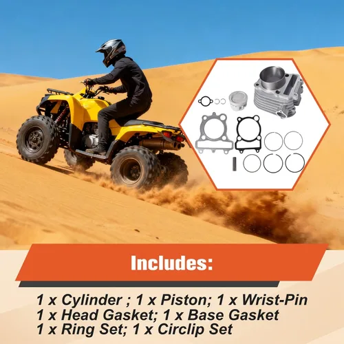 Vista 7 de Labwork Cilindro Junta Pistón Top End Kit Reemplazo para 4BD-11310-01-00 Repuesto para Yamaha Timberwolf 250 YFB250