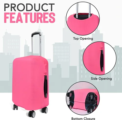 Vista 5 de Funda de equipaje de viaje I Protector de maleta aprobado por la TSA I Fundas de equipaje para maleta I Funda de maleta Bolsa I Protector