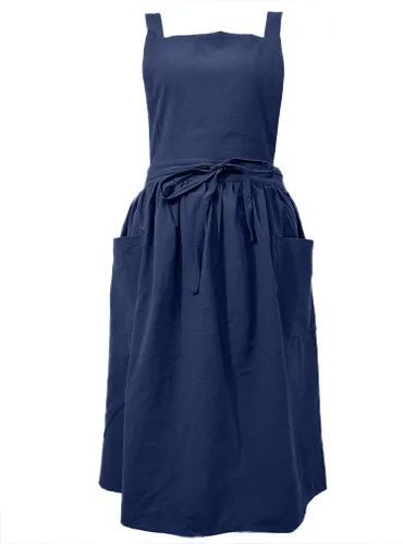 Vista 11 de Delantal vintage para mujer y niñas de jardinería con espalda cruzada y diseño de pinafore