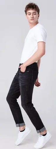 Vista 3 de Plaid&Plain Jeans ajustados para hombre