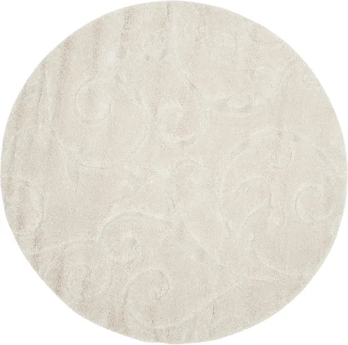 Vista 51 de SAFAVIEH Florida Shag Collection - Alfombra decorativa, 2 x 3 pies, color crema y beige, diseño de volutas, no desprende pelusa y fácil de limpiar