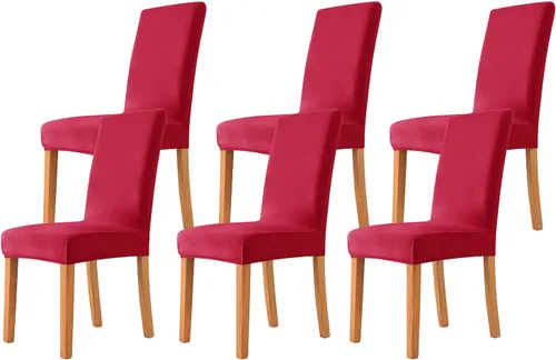 Vista 40 de Velvet Chair Covers Beige Gray, Stretch Dining Room Chair Covers 2 Pack, Super Fit Dining Chairs Slipcovers Spandex Washable Kitchen Parson Chair