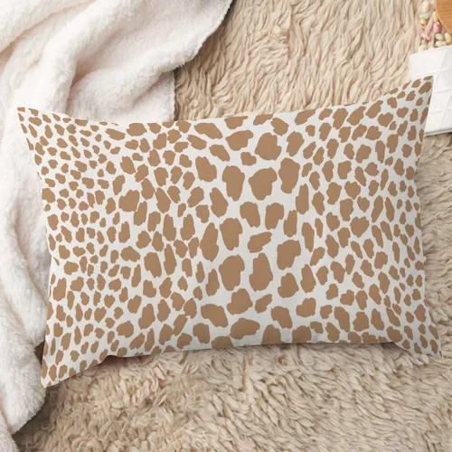 Vista 15 de ArogGeld Funda de almohada de lino azul con estampado de leopardo, diseño de vaca, diseño de animales de granja, color azul marino, guepardo