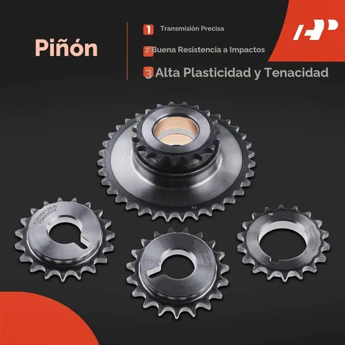 Vista 5 de A-Premium Kit de cadena de distribución del motor con guía y piñón tensor