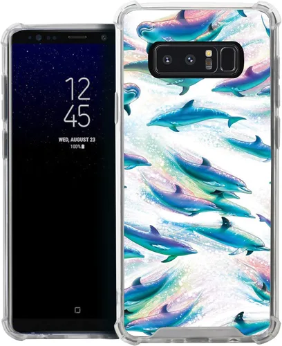 Vista 38 de CasesOnDeck Funda compatible con [Samsung Galaxy Note 8] Note 8, funda delgada y transparente de poliuretano termoplástico flexible con protección
