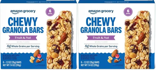 Vista 6 de Marca Amazon – Happy Belly Fruit & Nut Chewy Trail Mix Barras de granola, 6