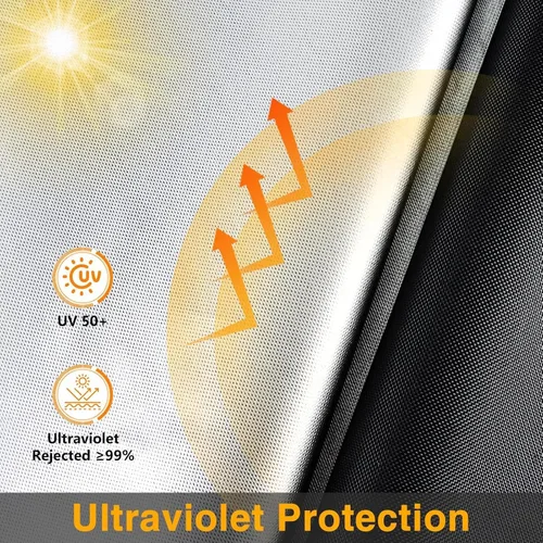 Vista 5 de EVRBUL Cubierta UTV de 126 pulgadas de largo x 69 pulgadas de ancho x 68 pulgadas de alto, impermeable, resistente, 420D, para exteriores