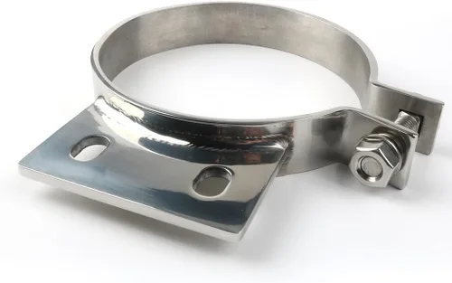 Vista 4 de Se adapta a Peterbilt Exhaust Stack 5" Mount Bracket Clamp Cromo 379 359 1987-1993 10294 Plata
