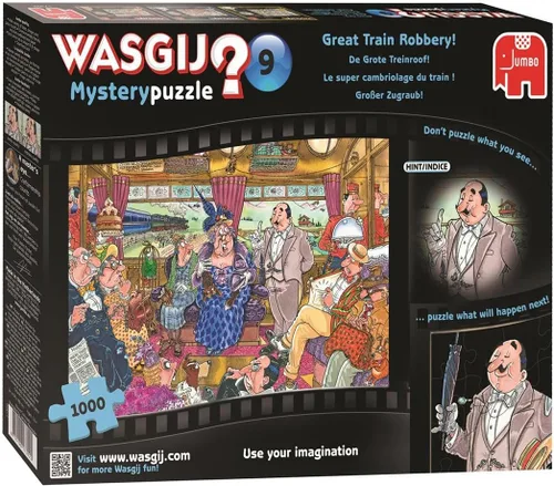 Vista 2 de Wasgij - Rompecabezas de 1000 piezas Misterio 9 The Great Train Robbery