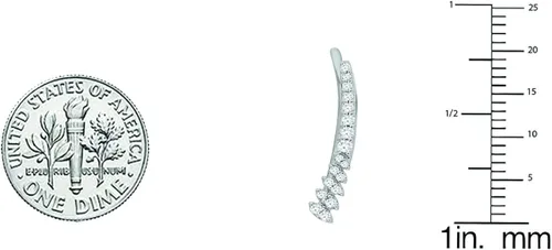 Vista 5 de Dazzlingrock Collection - Pendientes redondos para mujer 030 quilates oro de 14 quilates diamantes blancos