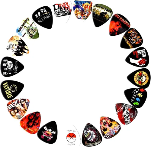 Vista 3 de Púas de guitarra Legendary Bands - [Mega-estándar] 20 púas en un paquete