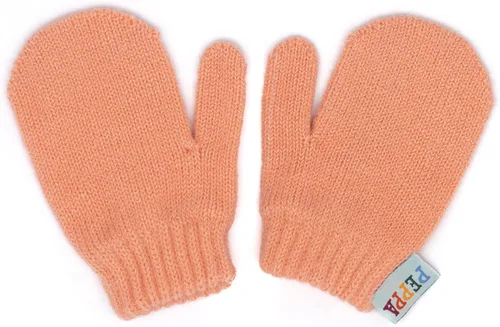 Vista 4 de Peppa Pig Hat And Mittens Kids Peach Knit Winter Beanie Gloves, Rosado