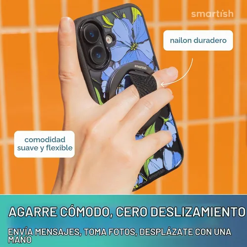 Vista 3 de Smartish® MagSafe Grip Kickstand - Quickstand - Agarre Magnético para Teléfono Celular con Anillo para Dedo, Relleno de Calcetín Navideño - Soporte